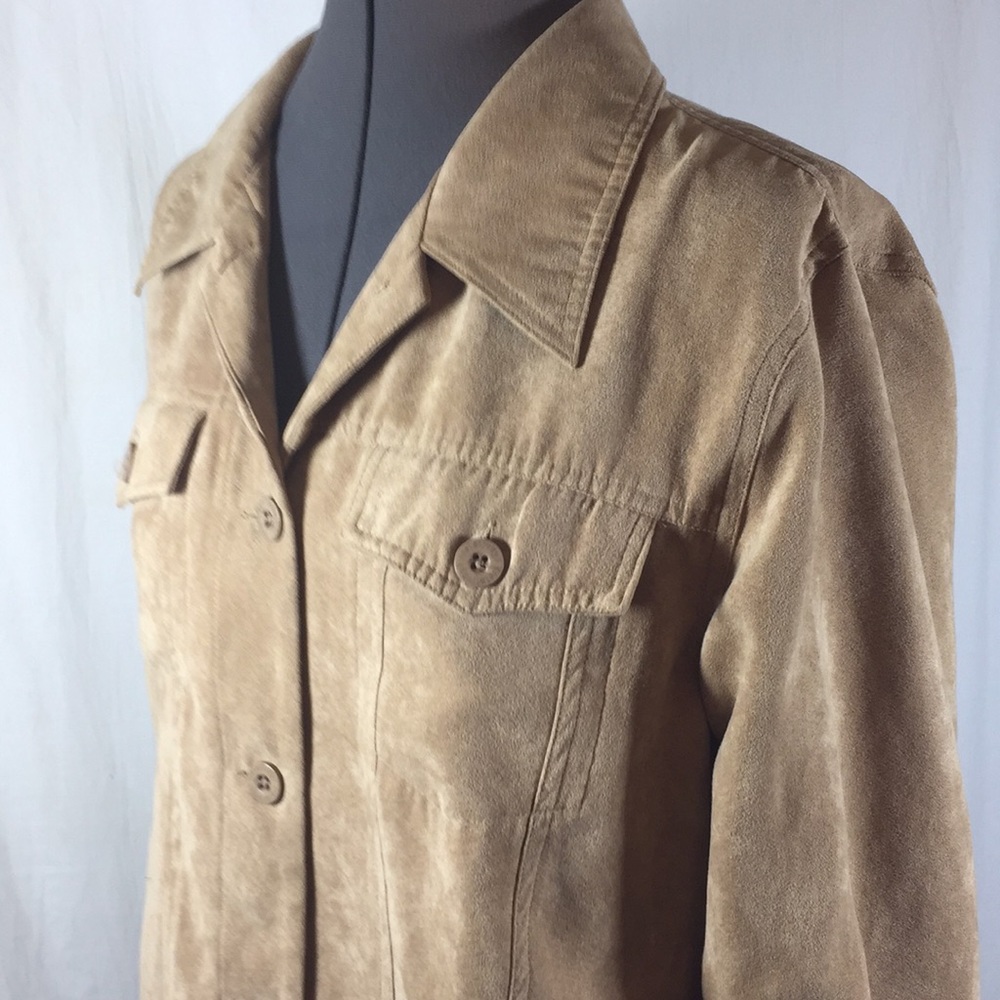 Relativity Jacket 100% Polyester Tan Jacket Size M - image 2